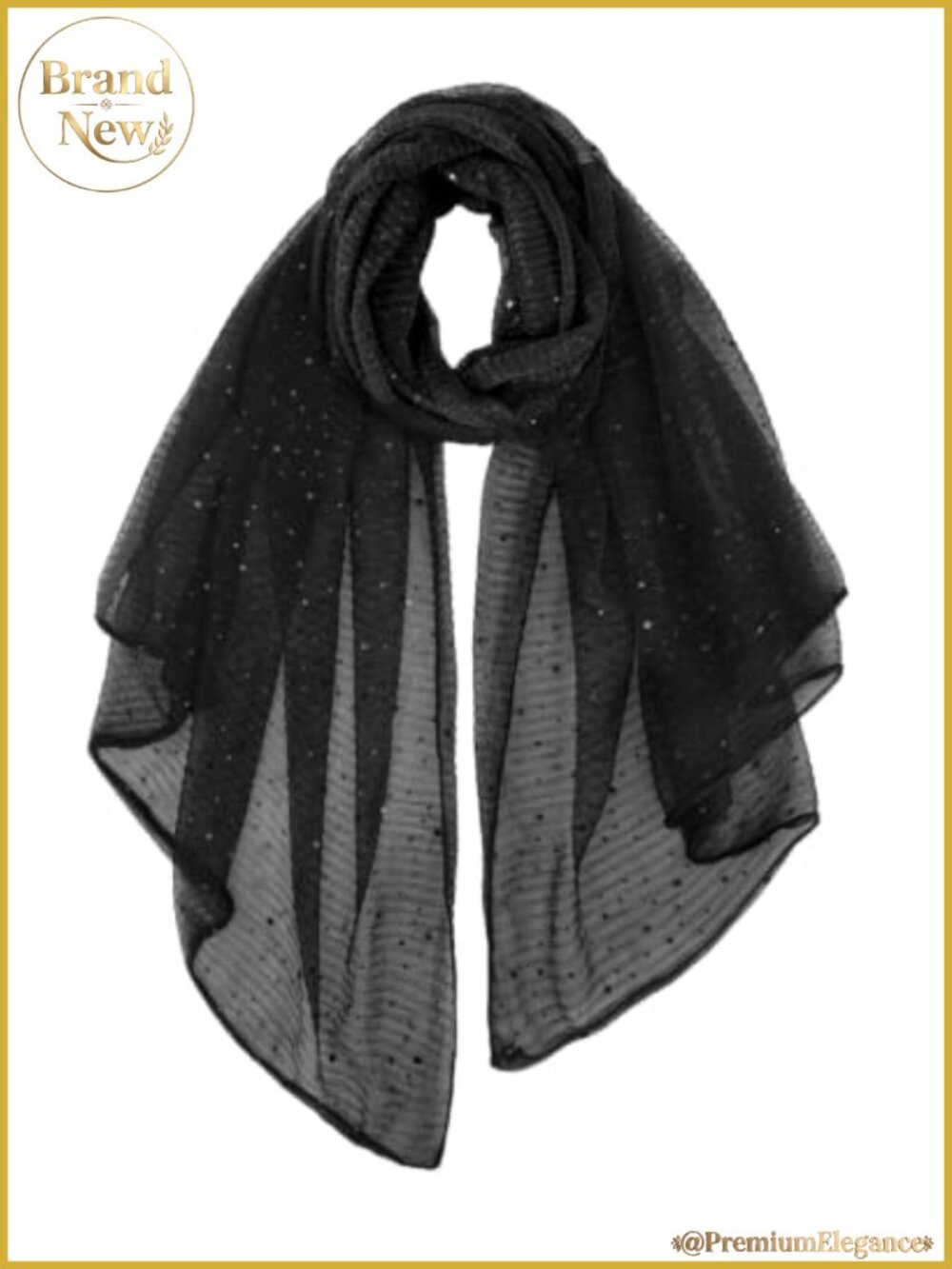 Polyester Lightweight Stretchy Mesh Scarf Shawl Wrap Women Party Travel
